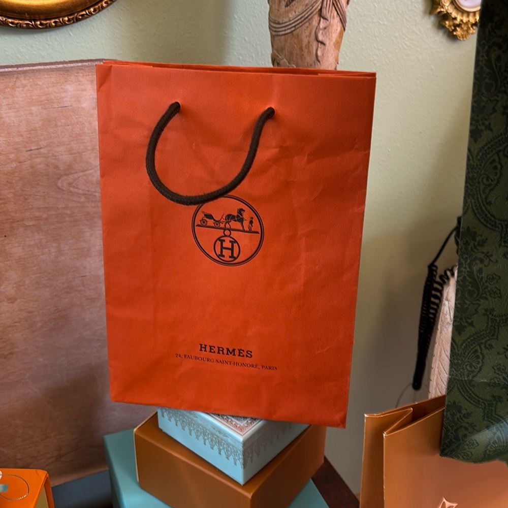Hermes Empty Orange Shopping Gift Paper Bag